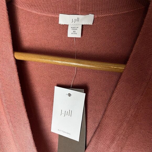 J. Jill Dip Dyed Sunset Ombre Button Up Cardigan Sweater XS Petite Multicolor​ - Picture 3 of 8